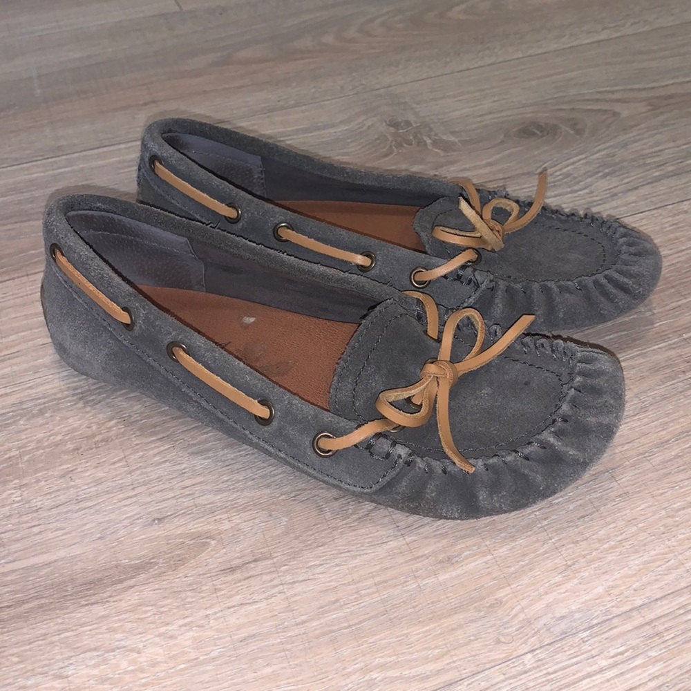 Lucky Brand Abelle2 green leather slippers